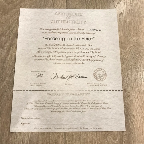 Norman Rockwell Plate - Picture 6 of 7